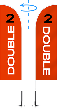 Double sided flag