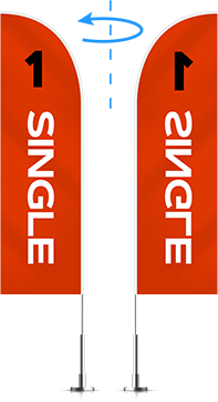 One Sided Mirror Flag