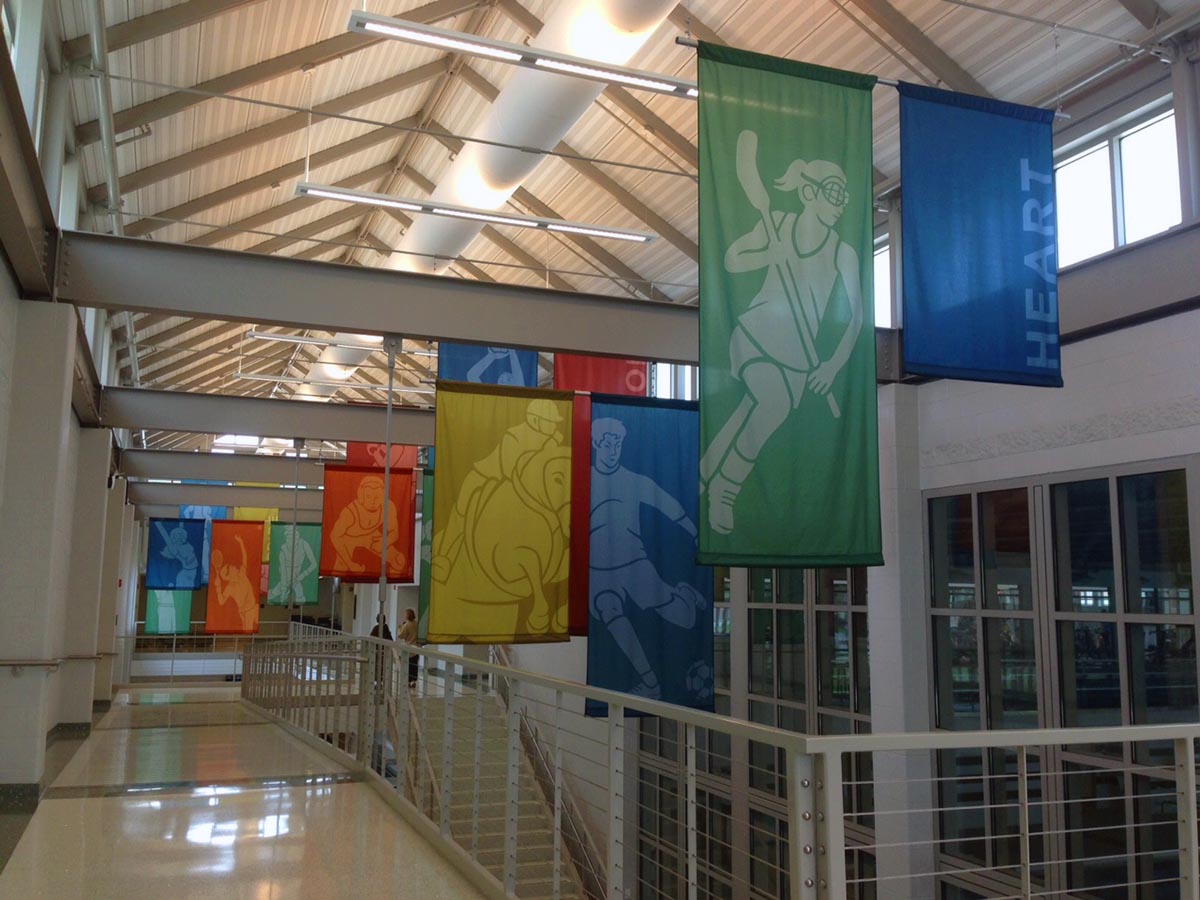 Custom Hanging Banners for schools
