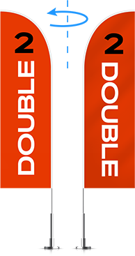 Double sided flag