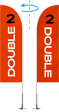 Double sided flag