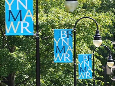 bryn mawr college street flags