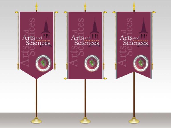 custom shaped flagpole banners