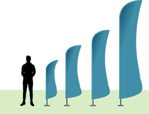 scaled image of shark fin flag